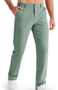 lot 5982 image: Mens Golf Pants Stretch 30x30 Water-Resistant Lightweight Stretch Casual Flat Front Dress Pants with 5 Pockets. Light Green