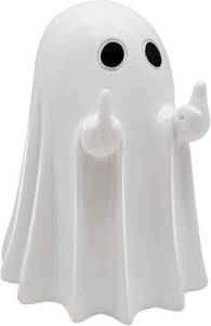 lot 6060 image: Middle Finger Ghost, Cute Ghost Statue, Halloween Ghost Decoration, Ghost Statue, Finger Ghost Sculpture, Humorous Desktop Art Piece, Home Decor