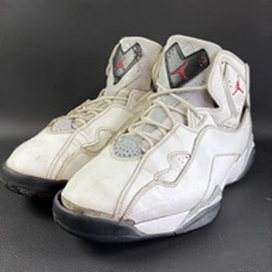lot 10 image: Jordan True Flight White Cement Grey Red Sneakers Mens Size 11