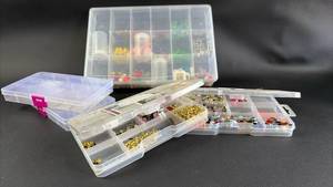 lot 14 image: Assortment of Beads and Storage Boxes