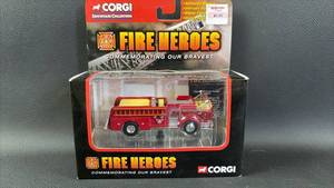 lot 25 image: Vintage Corgi Brand Fire Heroes Showcase Collection,  Die Cast Fire Truck in Original Blister Pack
