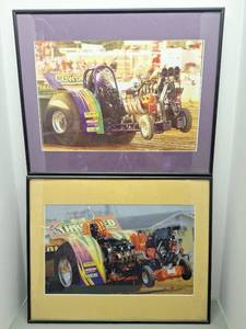lot 67 image: Framed Drag Racing Photography Set 20.5 x 16
