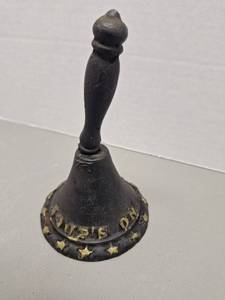 lot 72 image: Cast Iron Hand Bell Soups On
