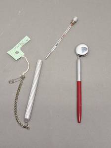 lot 73 image: Nurses Thermometer on Chain and Pen On Pull Chain Pen