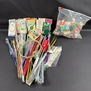 lot 92 image: Huge Knitting Needle, Sewing and Craft Supply Bundle with Thread and Notions