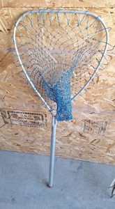 lot 210 image: Weber Dot Line Landing Net with Deep Blue Mesh with Expanding Pole