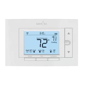 Emerson Sensi Built In WiFi Heating and Cooling Push Buttons Smart-Enabled Thermostat