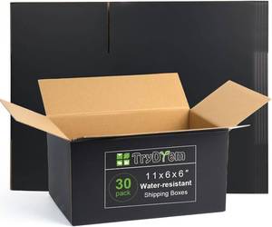 lot 5030 image: 11x6x6 Inch Medium Shipping Boxes 30 Pack, Corrugated Cardboard Box, Mailing Packaging Boxes for Small Business - COLORFUL OMBRE