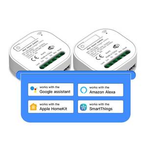 lot 5220 image: Homekit WiFi Relay Switch, Smart Relay Wireless Remote Control Light Switch Voice Control Outlet Timer Work with Siri, Alexa and Google Assistant DIY Your Home 2 Pack (Square)