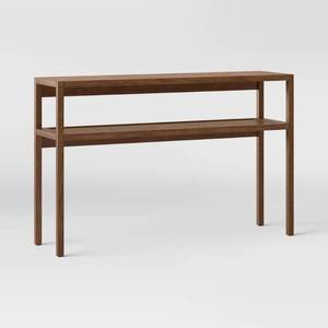 Warwick Narrow Console Table Brown - Threshold: Transitional Style, Fixed Shelf Storage, Wood Veneer - Retail: $232