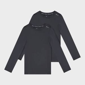 lot 9980 image: Champion Youth 2pk Compression Long Sleeve Shirt - BlackBlack - XL - Retail $25