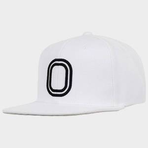 lot 9999 image: Overtime Adult Flat Brim Snapback Logo Contrast Undervisor Baseball Hat - White - Retail $20