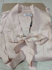 lot 41951 image: Chigant Pink Top with Tie Detail Size S - Retail $15