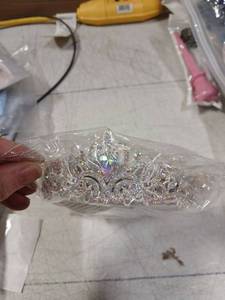 lot 41957 image: Princess Tiara Crown with Rhinestones and Glitter Crown And Sash Set Sweet 16 - Retail $15