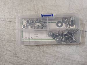 lot 42004 image: Hardware Carriage Bolts and Nuts Kit in Plastic Storage Case - Retail $8