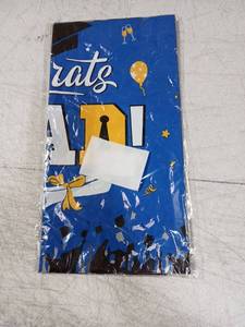 lot 42009 image: Graduation Celebration Plastic Tablecloth - Retail $3