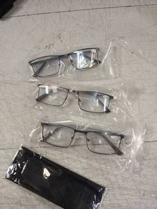 lot 42023 image: Reading Glasses Set of 3 Pairs with Case - Retail $15