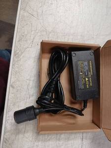 lot 42024 image: AC to DC Power Adapter with Cigarette Lighter Socket - Retail $15