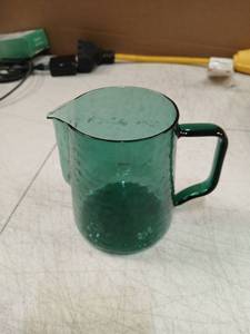 lot 42037 image: Green Glass Coffee Pitcher 500ml - Retail $8