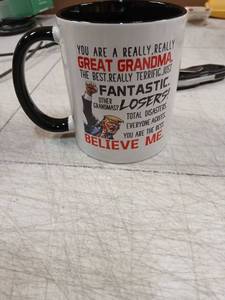lot 42040 image: Great Grandma Novelty Coffee Mug with Humorous Text - Retail $8