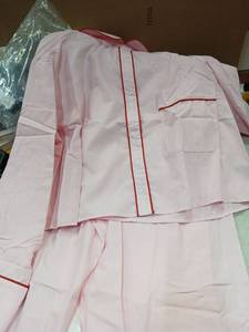 lot 42056 image: Pink Cotton Pajama Set with Red Piping Large - Retail $15