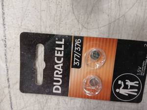 lot 42068 image: Duracell 371376 Silver Oxide Battery 2-Pack - Retail $3