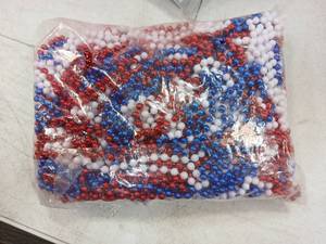 lot 42090 image: Red White Blue Patriotic Beads 72 Pack - Retail $5
