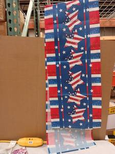 lot 42101 image: Patriotic Star Flag Pattern Table Runner - Retail $12