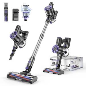 lot 16991 image: Comvtu Cordless Vacuum Cleaner Rechargeable with 2600mAh Detachable Battery, Powerful Vacuums with 2 Adjustable Modes, Lightweight Portable Stick Vacuum for Home (Ink Purple)