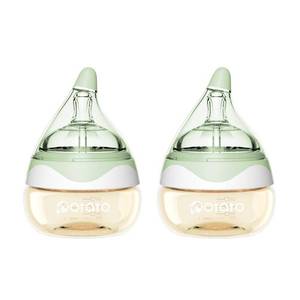 lot 21962 image: Baby Bottles for Newborn Baby PPSU Anti Colic Infant Bottles Wide Neck Breast-Like Nipple Slow Flow Breastfeeding Toddler Bottles-2pack (2.5 ozpc, Pink) - Retail $19