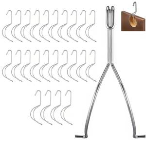 lot 21993 image: YCRQZMG 24 Pack Cabinet Door Painting Hangers for Spray Painting & Paint Drying,304 Stainless Steel Door Drying Rack No-Drill Spray Door Painting Brackets for Cabinet Wardrobe - Retail $29