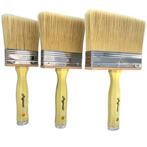 lot 22732 image: Magimate Deck Stain and Sealer Block Paint Brushes on Wood, Walls, Furniture, Shed and Fence, Large and Thick Bristle Paint Brushes, 3-inch, 4-inch and 6-inch Assortment, Set of 3 1 used see photo - Retail $20