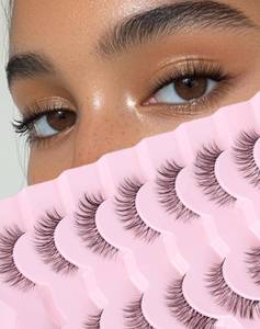 lot 29698 image: Half Eyelashes Cat Eye Lashes Wispy End False Eyelashes Corner Lashes Cat Eye Lashes 34 Lashes Short Eyelashes HF02 - Retail $12