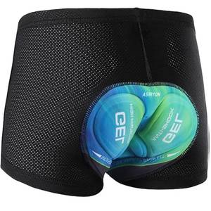 lot 29727 image: ASTRYON Mens Cycling Underwear Shorts 5D Padded Gel Mountain Bike Bicycle MTB Liner with Breathable, Quick Drying Shockproof (US, Alpha, Medium, Regular, Regular, Black) - Retail $13