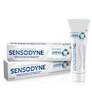 lot 29734 image: Sensodyne Complete Protection Sensitive Toothpaste For Gingivitis, Sensitive Teeth Treatment, Extra Fresh - 3.4 Ounces (Pack of 2) - Retail $13