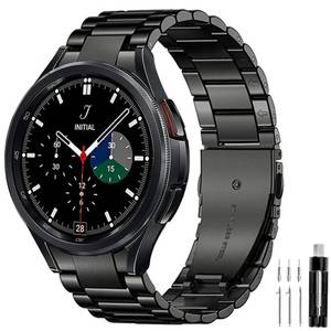 lot 29753 image: GOLDTOLUCK No Gap Stainless Steel Band Compatible with Samsung Galaxy Watch 8 7 6 5 4 Classic FE Pro Ultra 40mm 44mm 46mm 43mm 47mm 45mm 42mm Replacement Men Women Milanese Metal Elegant Casual - Retail $19
