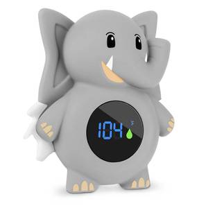 lot 29760 image: Baby Bath Thermometer, with LED Display and Temperature Warning,Kids Bathroom Safety Products, Newborn Bath Safety Toy Thermometer (Elephant) - Retail $16