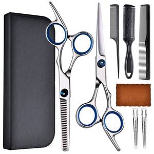 lot 29762 image: YUQGAOP Hair Cutting Scissors Set, Professional Stainless Cutting Hair Scissors, Barber Hair Cutting Scissors Thinning Shears Sharp Blades Hairdresser Haircut for WomenMenkids, LFJ1234 - Retail $9