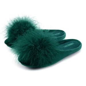 lot 29768 image: BCTEX COLL Womens Cozy Velvet Memory Foam House Slipper, Ladies Fuzzy Bedroom Slipper Non-slip Sole(gre11-12) - Retail $26