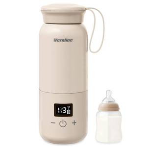 lot 29774 image: Veroline Portable Bottle Warmer for Travel, 10 Oz Baby Botle Warmer with Adjustable Temperature & Keep Warm for Formula, Breastmilk, Cordless Milk Warmer, Rechargeable Water Warmer for Outdoor