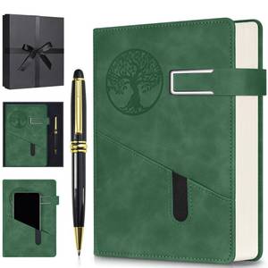lot 31530 image: Lined Notebook Journal for Men Women, 365 Pages Numbered College Ruled Notebook, Hardcover Leather Journal with Pen & Gift Box, Thick Daily Diary, Professional Notebooks for Work, School, Business, A5 - Retail $24