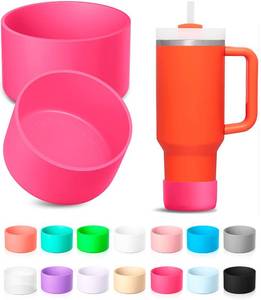 lot 31533 image: KTKUDY 2Pcs Silicone Boot for Stanley Quencher Tumbler H2.0 30 oz 40 oz & IceFlow 20 oz 30 oz & intended for Hydro Flask Water Bottle 12-24 oz - Protective Cup Bottom Accessories Fits Stanley Cup - Retail $6