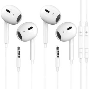 lot 31558 image: 1 Pack Wired iPhone EarbudsWired Headphones with 3.5mm Jack EarphonesMFi Certified with Microphone Volume Control Compatible for iPhone,iPad,iPod, Computer,MP34,Android Most 3.5mm Audio Devices - Retail $53