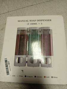 lot 44318 image: Triple Chamber Wall Mount Soap Dispenser 350ml - Retail $15