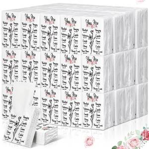lot 44353 image: Therwen 100 Pack Pocket Tissues Travel Packs Bulk 1000 Sheet Mini Tissues Bulk 3 Ply Small Travel Size Paper Individual Pocket Size (Inspirational) - Retail $26