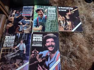 lot 9 image: Roy Underhill Woodwrights Book Collection - Complete 5 Volume Set