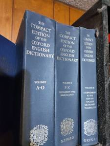 Oxford English Dictionary Compact Edition - Complete 3 Volume Set