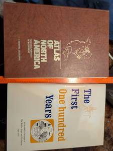 lot 52 image: National Geographic Atlas of North America and The First One Hundred Years Book Set