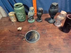lot 75 image: Owl Figurine Collection with Asian Ceramics