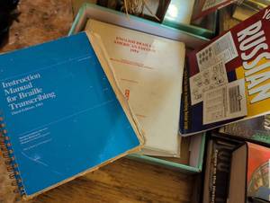 lot 144 image: Braille Transcribing Manual and Russian Language Learning Materials